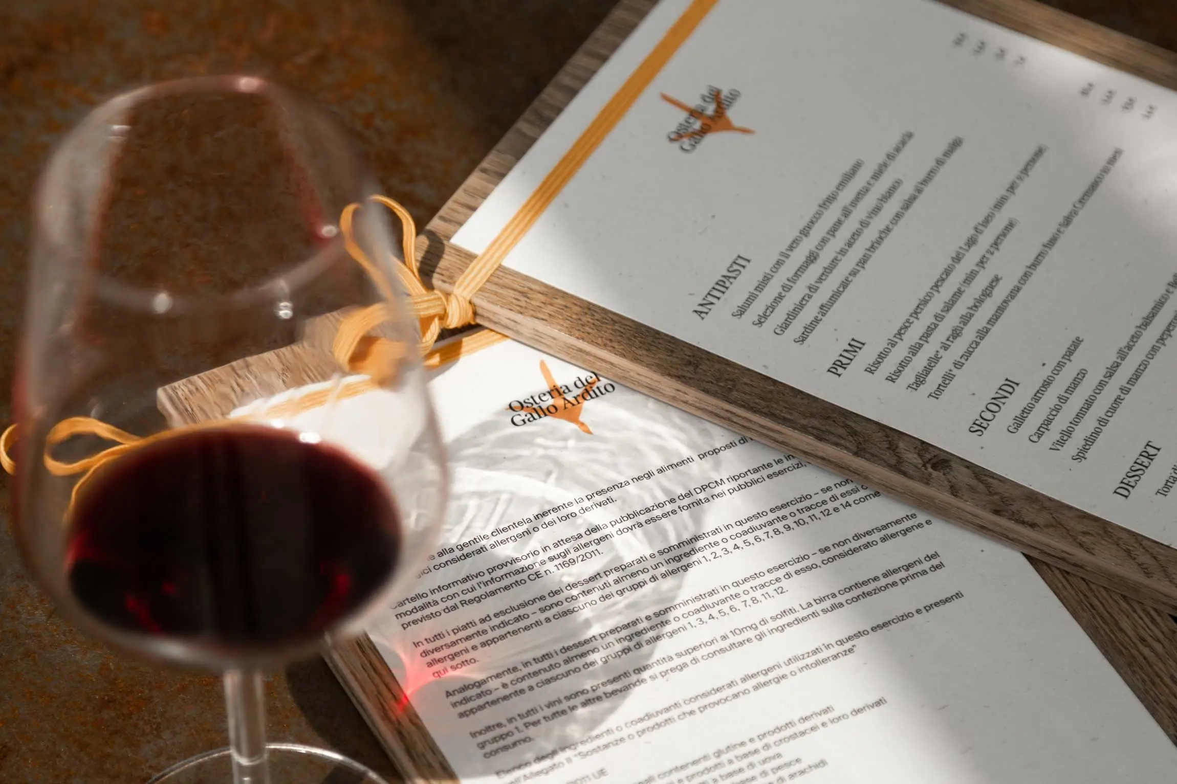 Osteria del Gallo Ardito Business Menu| Carlotta Bacchini