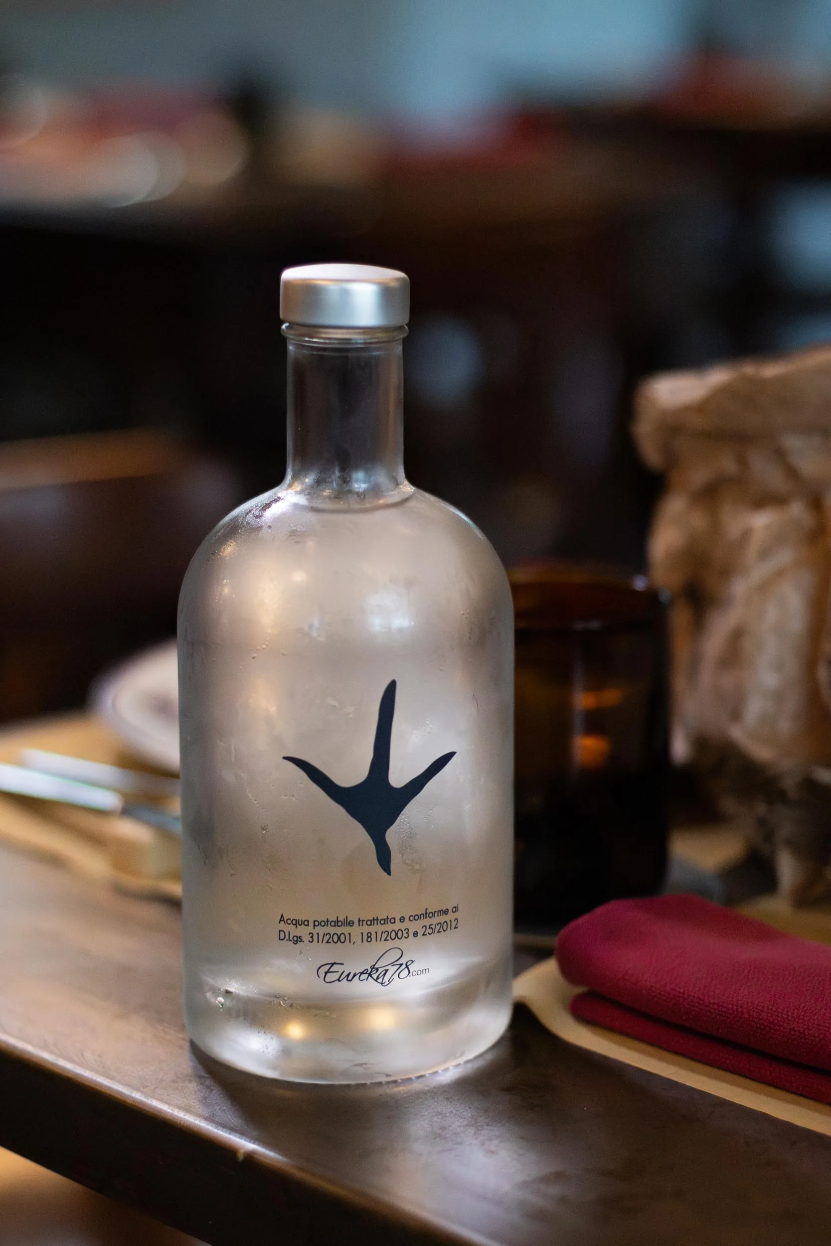 Osteria del Gallo Ardito Branded Water Bottle | Carlotta Bacchini