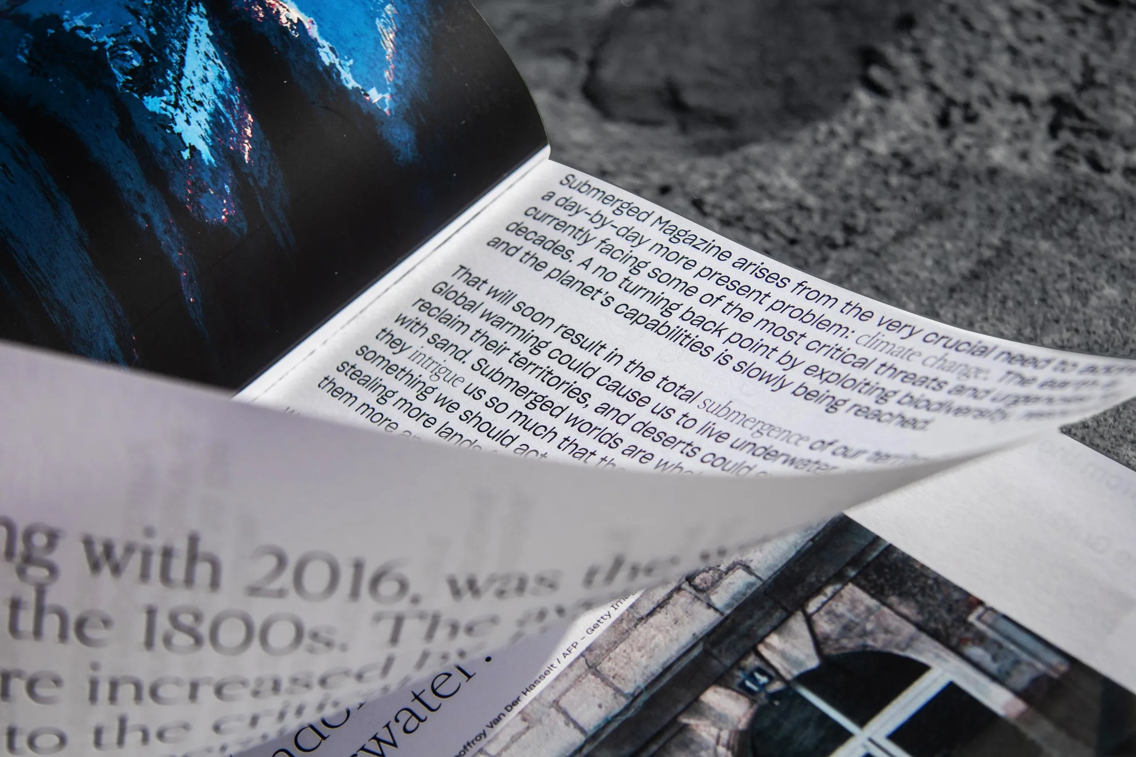 Detail of Submerged Magazine Volume 0 about climate change | Carlotta Bacchini
